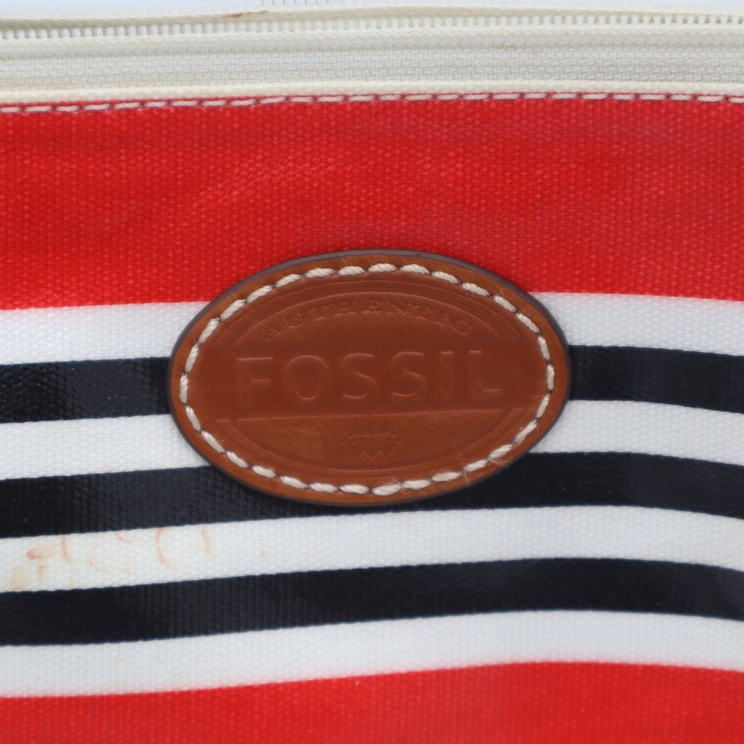 Fossil Keyper Womens Handbag Multicolor Striped Adjustable Strap Crossbody Bag