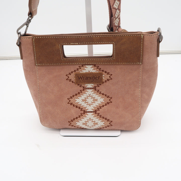 Wrangler Dusty Rose Western Aztec Crossbody Bag