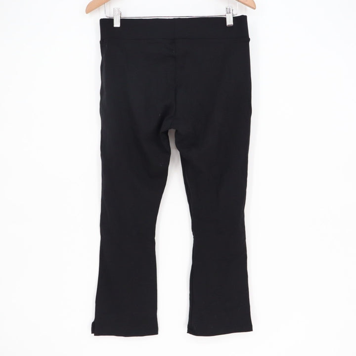 American Giant Ponte Kick Flared Pants Womens 10 Super Black Stretch Cropped