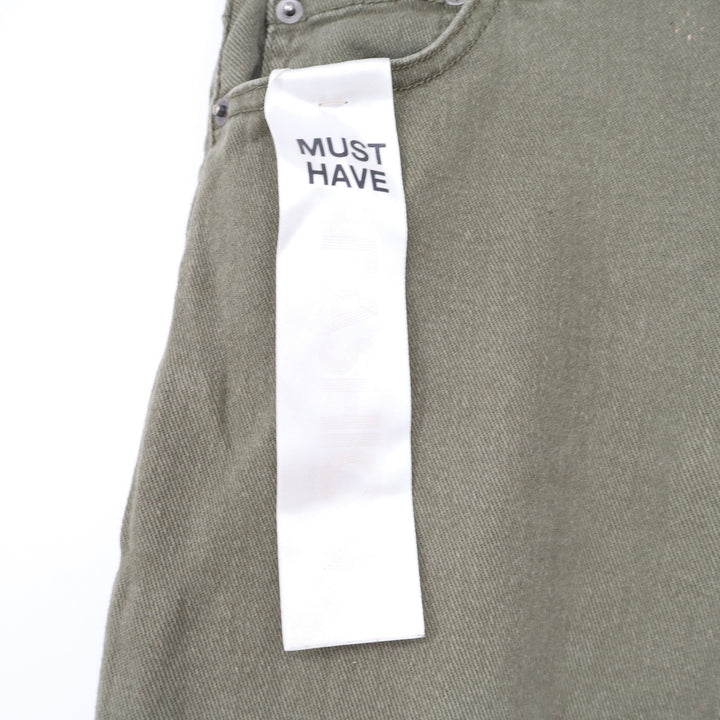 Tinseltown Olive Green Cargo Wide Leg Pants Raw Hem High Rise Size 1
