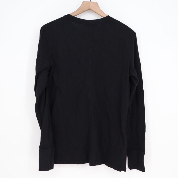 American Giant Womens Black Long Sleeve Crew Neck Cotton T Shirt Size L