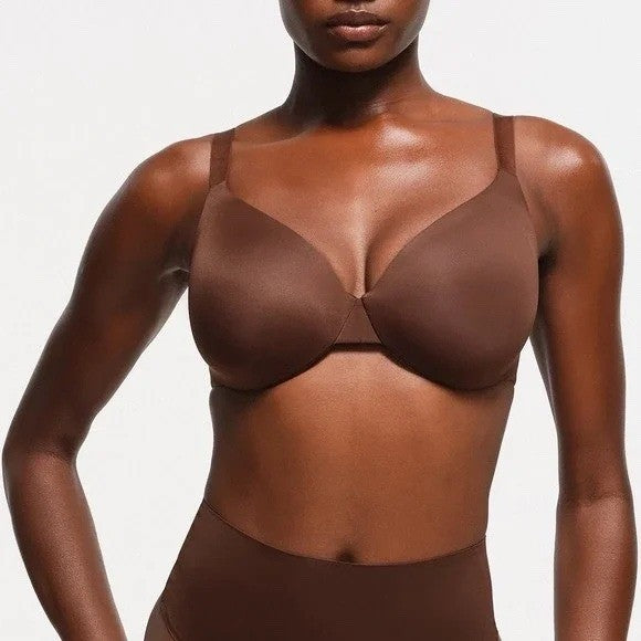 SKIMS Smoothing Intimates Full Coverage Lightly Lined Bra Cocoa Size 44D