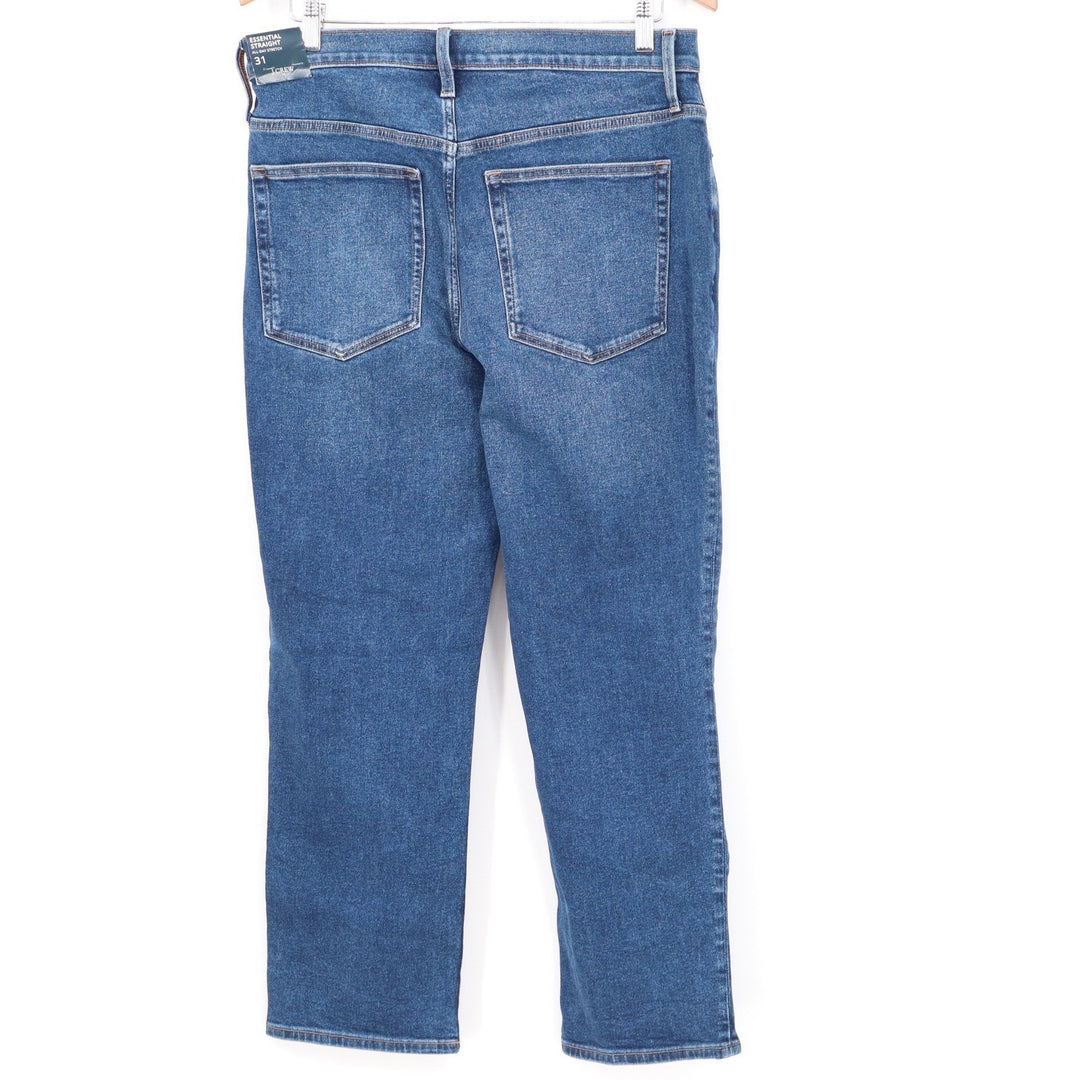 J.Crew Essential Straight Jeans Medium Wash Button Fly Size 31