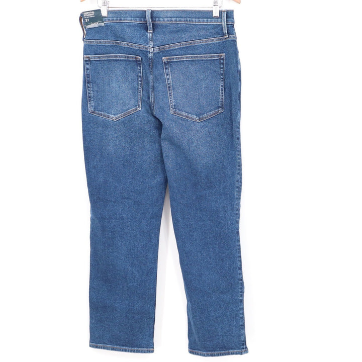 J.Crew Essential Straight Jeans Medium Wash Button Fly Size 31