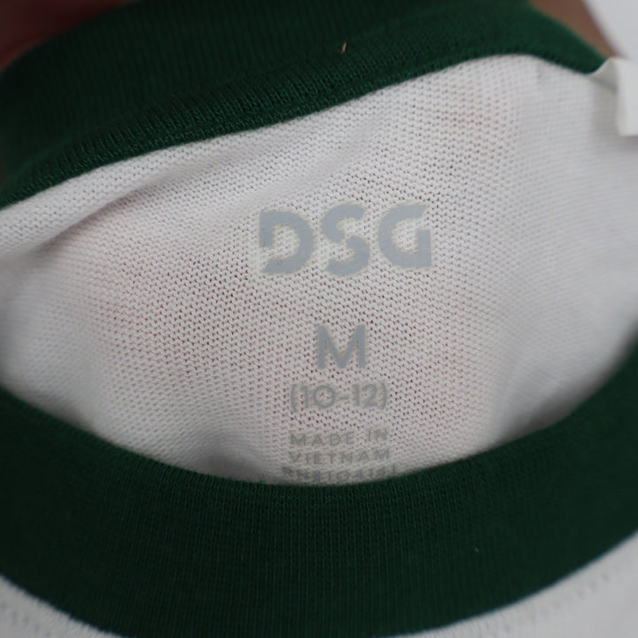 DSG Girls East Hampton Tennis Club Ringer Graphic T-Shirt White Size M 10-12