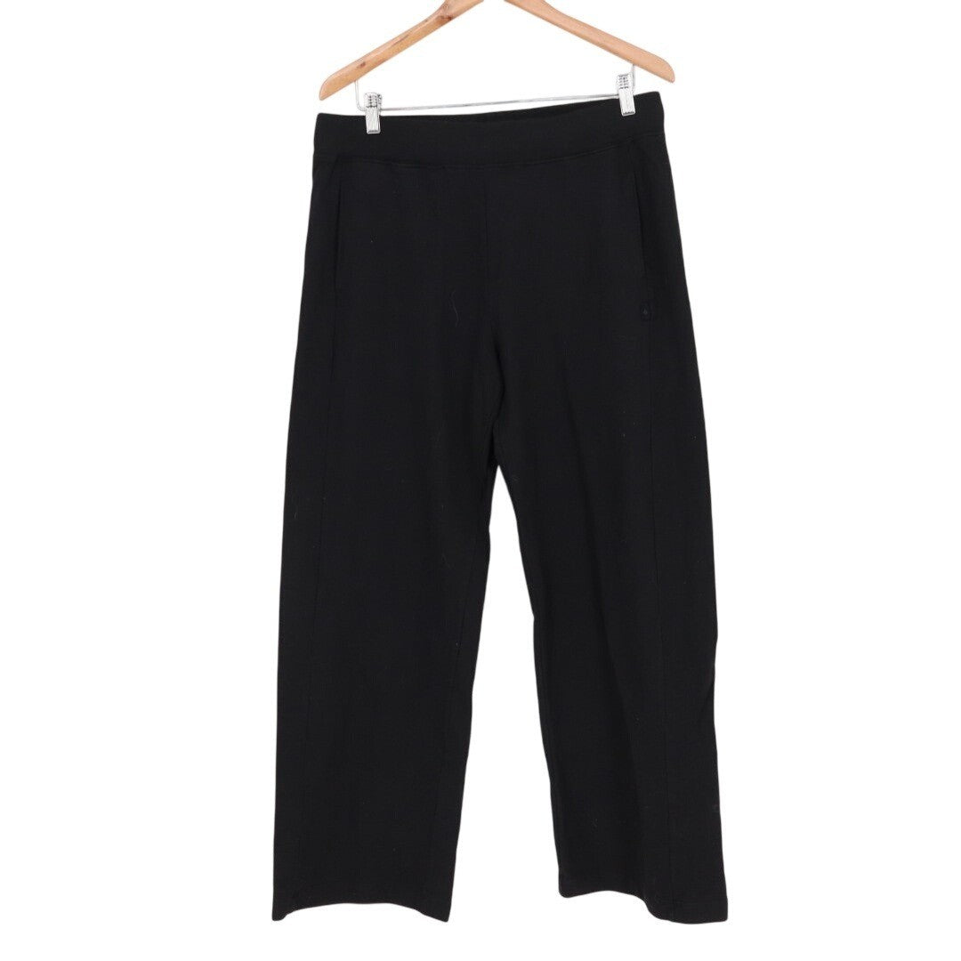 American Giant Ponte Pants Womens XL Black Cotton Slash Pockets Straight Leg