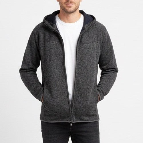 Burton MB Mtn Chill Full Zip Hoodie Jacket Charcoal Heather Dryride Men's Large