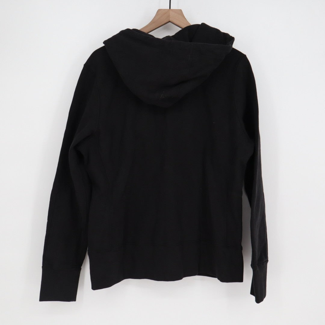 American Giant Hoodie Womens XL Black Full Zip Cotton Everyday Wear Sherpa Lined