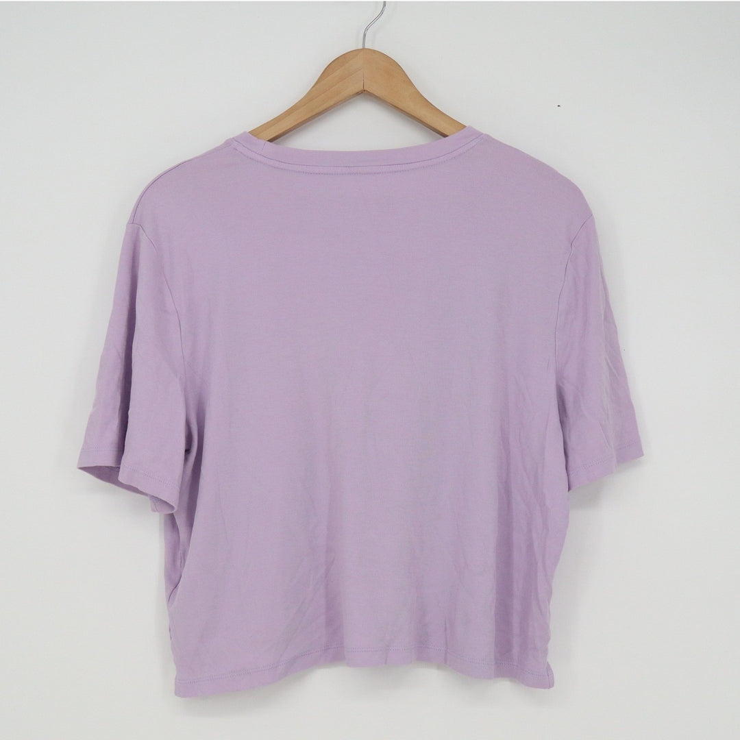 A New Day Lavender Purple Cotton Pocket T-Shirt Womens Medium Short Sleeve Tee