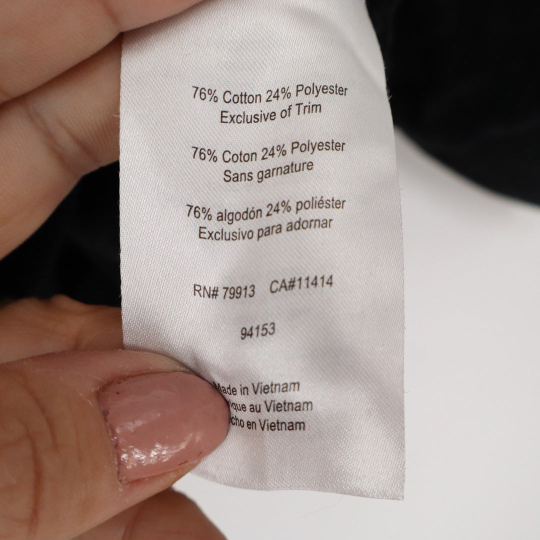 Jessica Simpson Maternity Velour Hoodie Black V-Neck Pullover Small