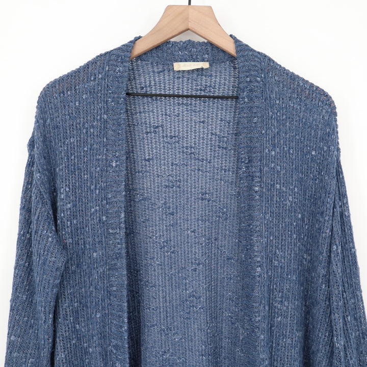 Altar'd State Cardigan Sweater Womens L Blue Open Knitted Long Sleeve Pullover