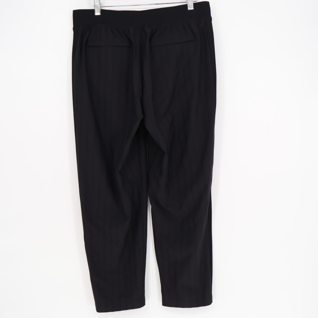Athleta Pants Womens 8P Black Stretch Slash Pockets Elastic Waist Tapered Leg