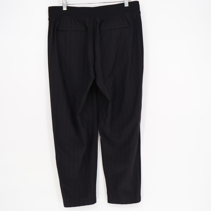 Athleta Pants Womens 8P Black Stretch Slash Pockets Elastic Waist Tapered Leg