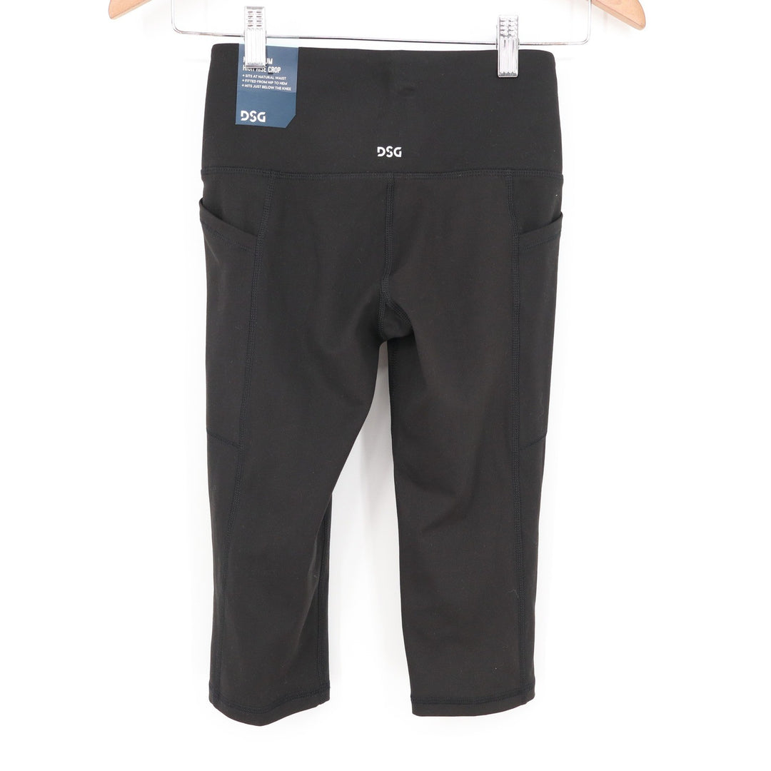DSG Womens Momentum Crop High Rise Leggings Black XXS NEW