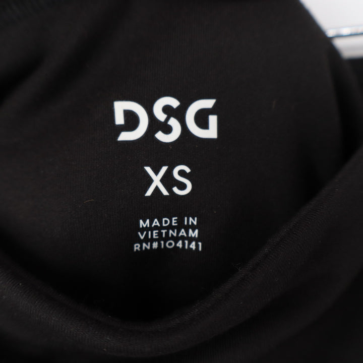 DSG Womens High Rise Capri Leggings Black Side Pockets XS