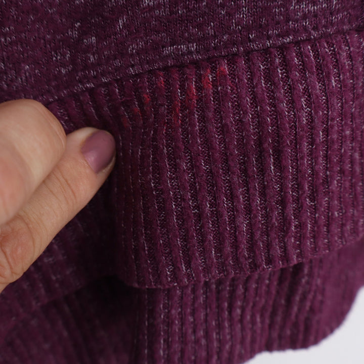 Habitat Plum Heathered Ribbed Trim Pullover Top Style Womens Medium
