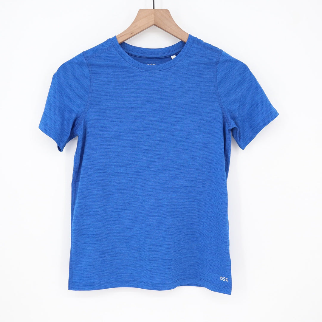 DSG Boys Movement Tee Team Royal Blue Heather Short Sleeve Shirt Size M 10-12