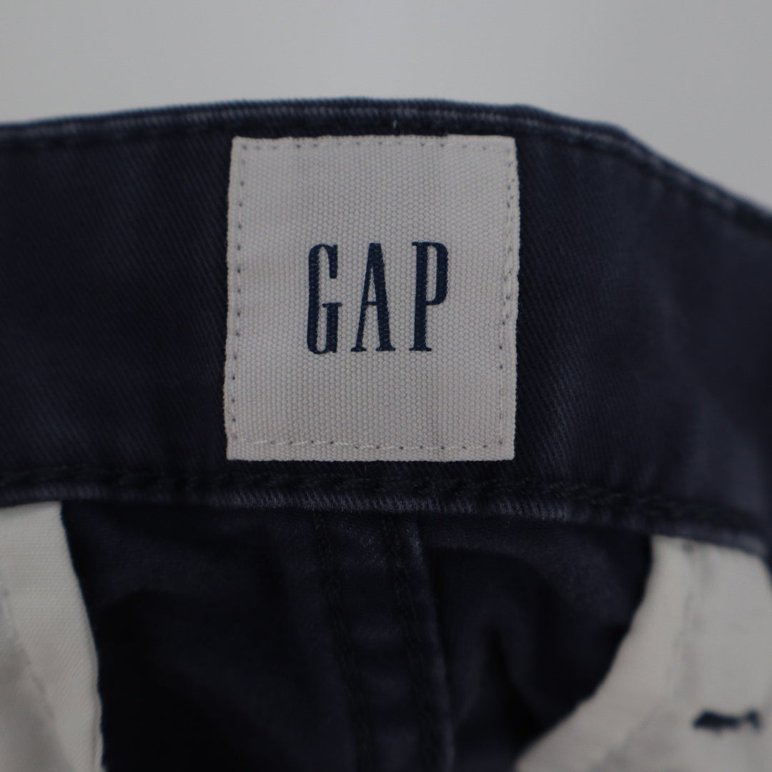 Gap Mens 32 Essential Khaki Shorts Navy Blue 10 Inch Inseam Stretch Cotton Chino