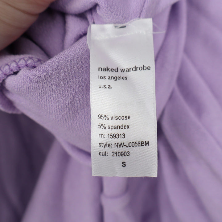 Naked Wardrobe Baby Mama Lilac Purple Mock Neck Sleeveless Romper S