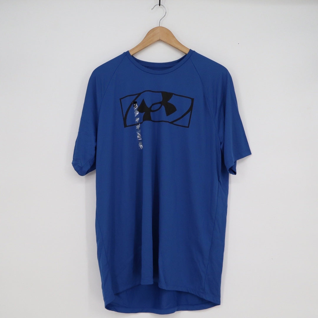 Under Armour Mens Tech 2.0 Tilt SS Royal Blue Graphic T-Shirt L NEW