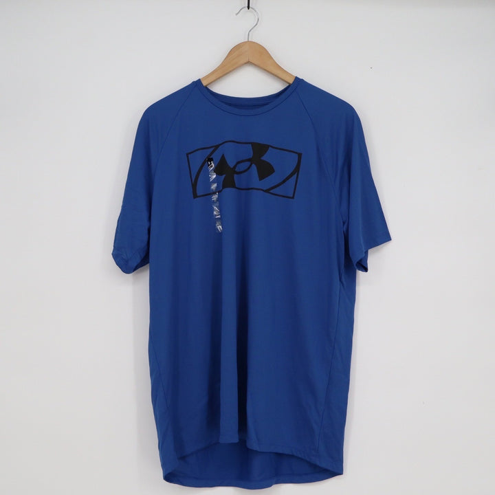 Under Armour Mens Tech 2.0 Tilt SS Royal Blue Graphic T-Shirt L NEW