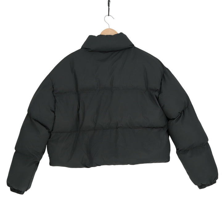 Fabletics Cropped Puffer Jacket Womens Medium Black Quilted Winter Wear Full Zip