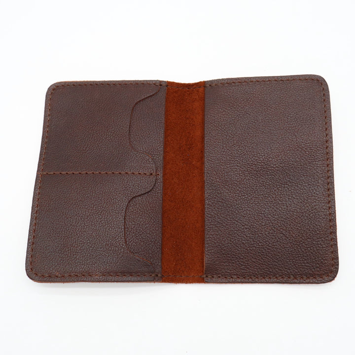 Portland Leather Goods Modern Passport Case Travel Document Holder Brown Leather