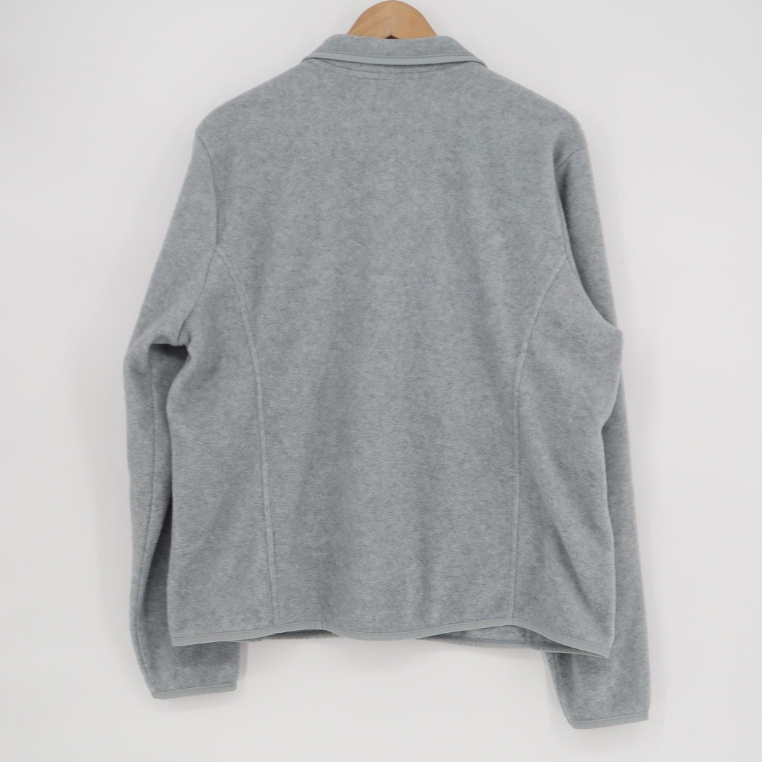 Old Navy Performance Fleece Full Zip Jacket Heather Gray Mock Neck Large