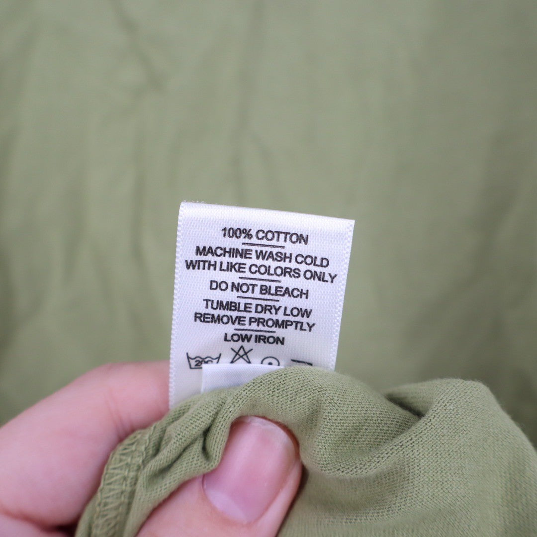 American Giant Classic Crew Neck T Shirt Green Size L Made in USA Cotton