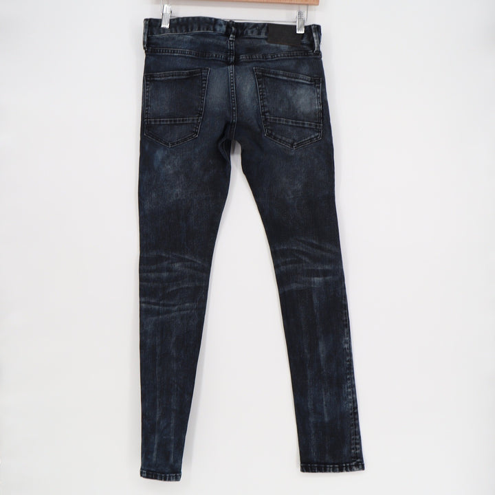 Scotch & Soda Amsterdams Blauw Mens Slim Fit Jeans Dark Wash 29x32 Distressed