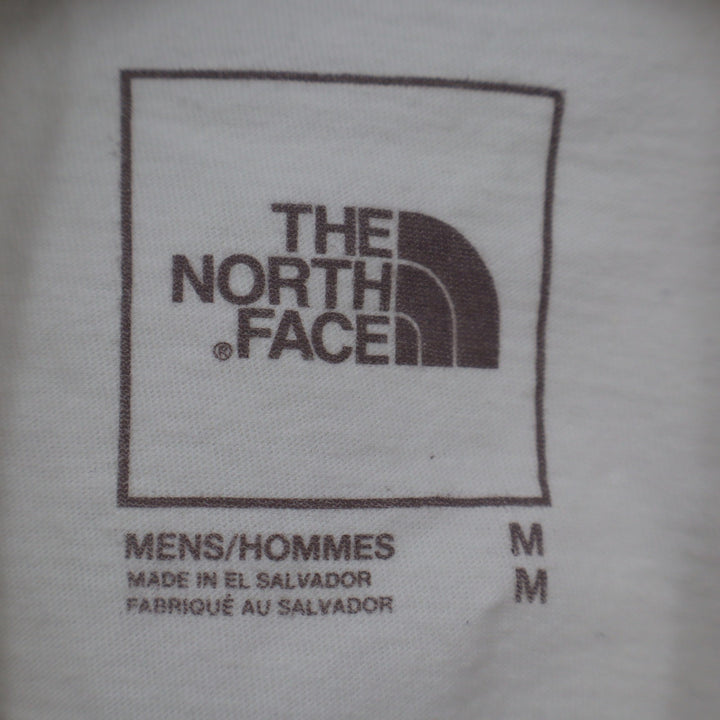 The North Face Mens Graphic Logo T-Shirt Cream Off-White Cotton Size M