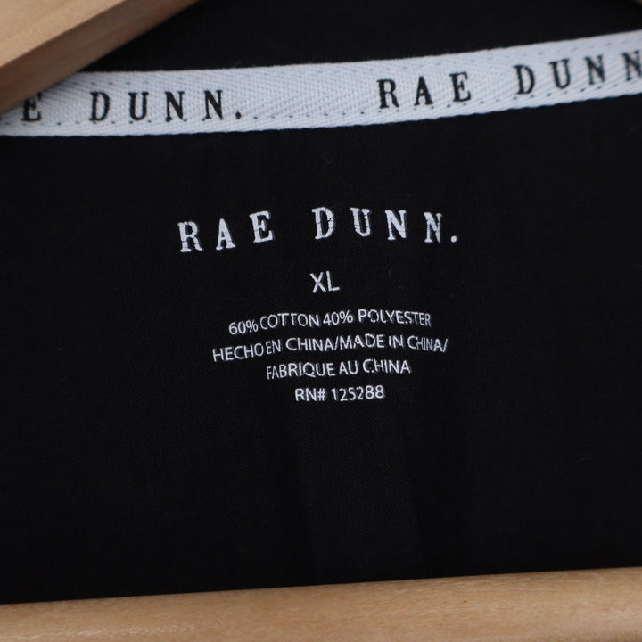 Rae Dunn Boo Halloween Long Sleeve Graphic Tee Shirt Black XL