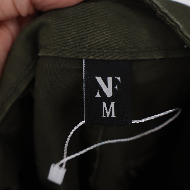 Nvfelix Mens Green Cargo Pants Utility Streetwear Size M Olive Straight Leg