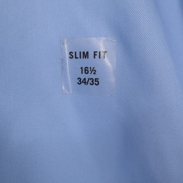 Calvin Klein Mens Slim Fit Infinite Non-Iron Dress Shirt Blue 16.5 34/35