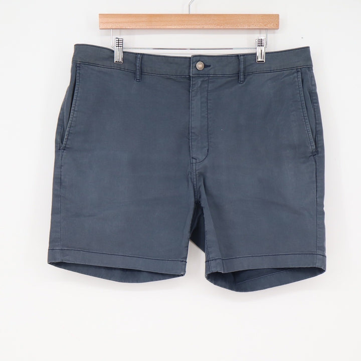Flint and Tinder Shorts Mens 36 Chino Navy Blue 6 Inch Inseam Stretch Excellent
