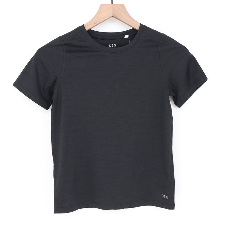DSG Boys Movement Tee Pure Black Short Sleeve Athletic T-Shirt Size S 8-9 NEW