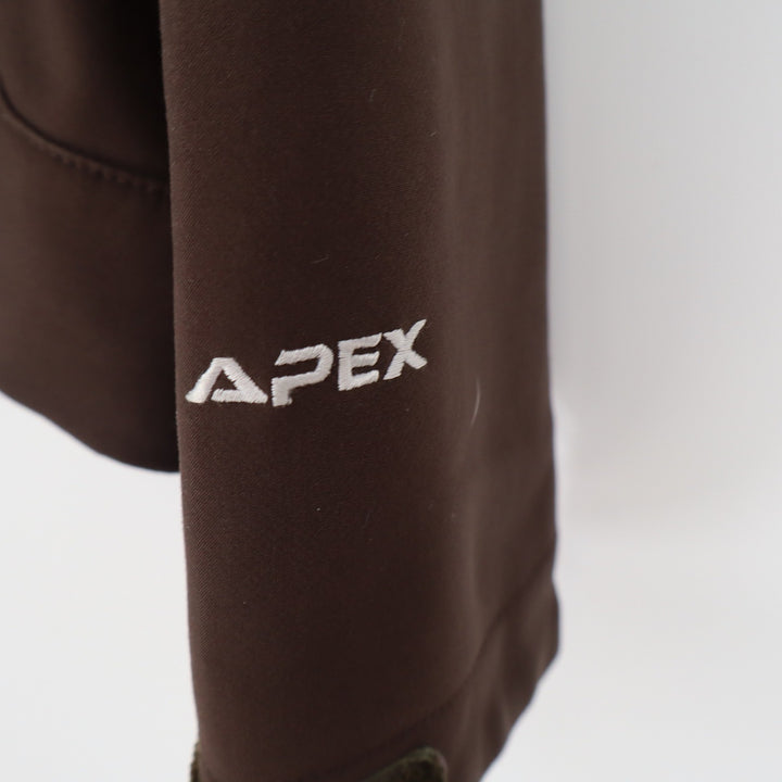 The North Face Softshell Jacket Mens XL Apex Bionic Brown Windproof Good
