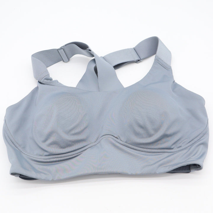 DSG Sports Bra Womens Large High Impact Blue Gray Adjustable Straps Excellent