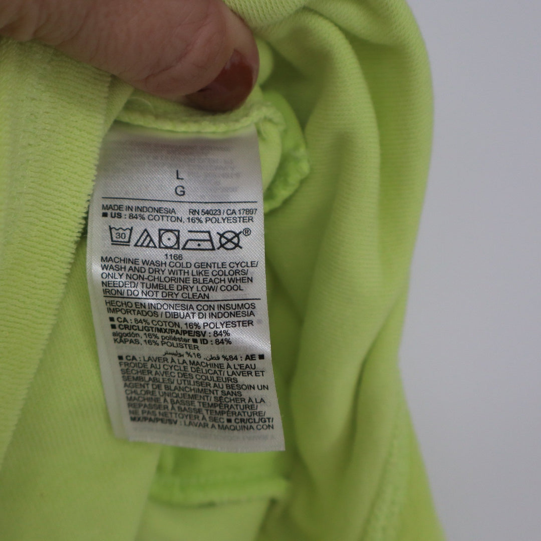 Old Navy Mens Lime Green Terry Cloth Lounge Set Sweatshirt & Shorts Size L