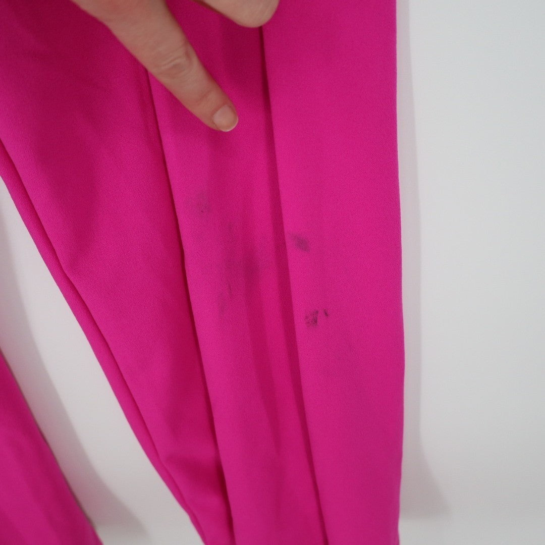 Lulus Power Of Love Jumpsuit Womens XL Magenta Stretch Crepe Knit Strapless