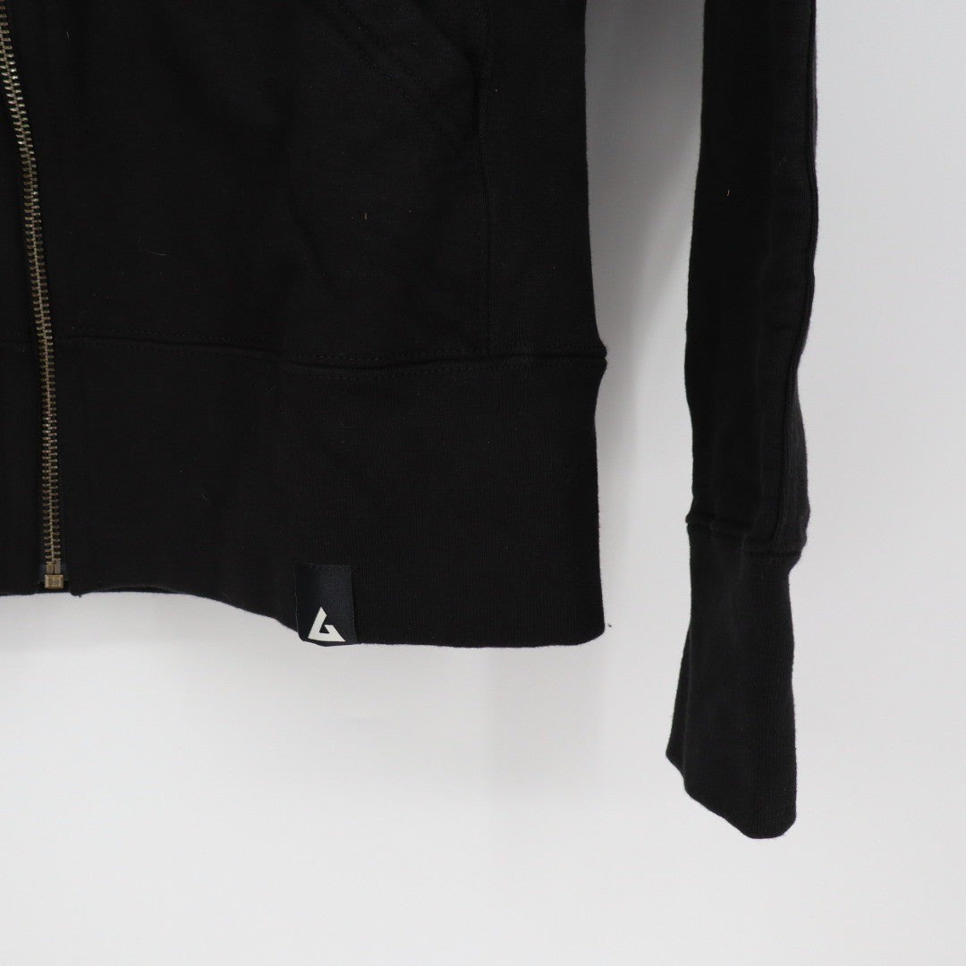 American Giant Women Black Cotton Full Zip Hoodie Sweatshirt Size M