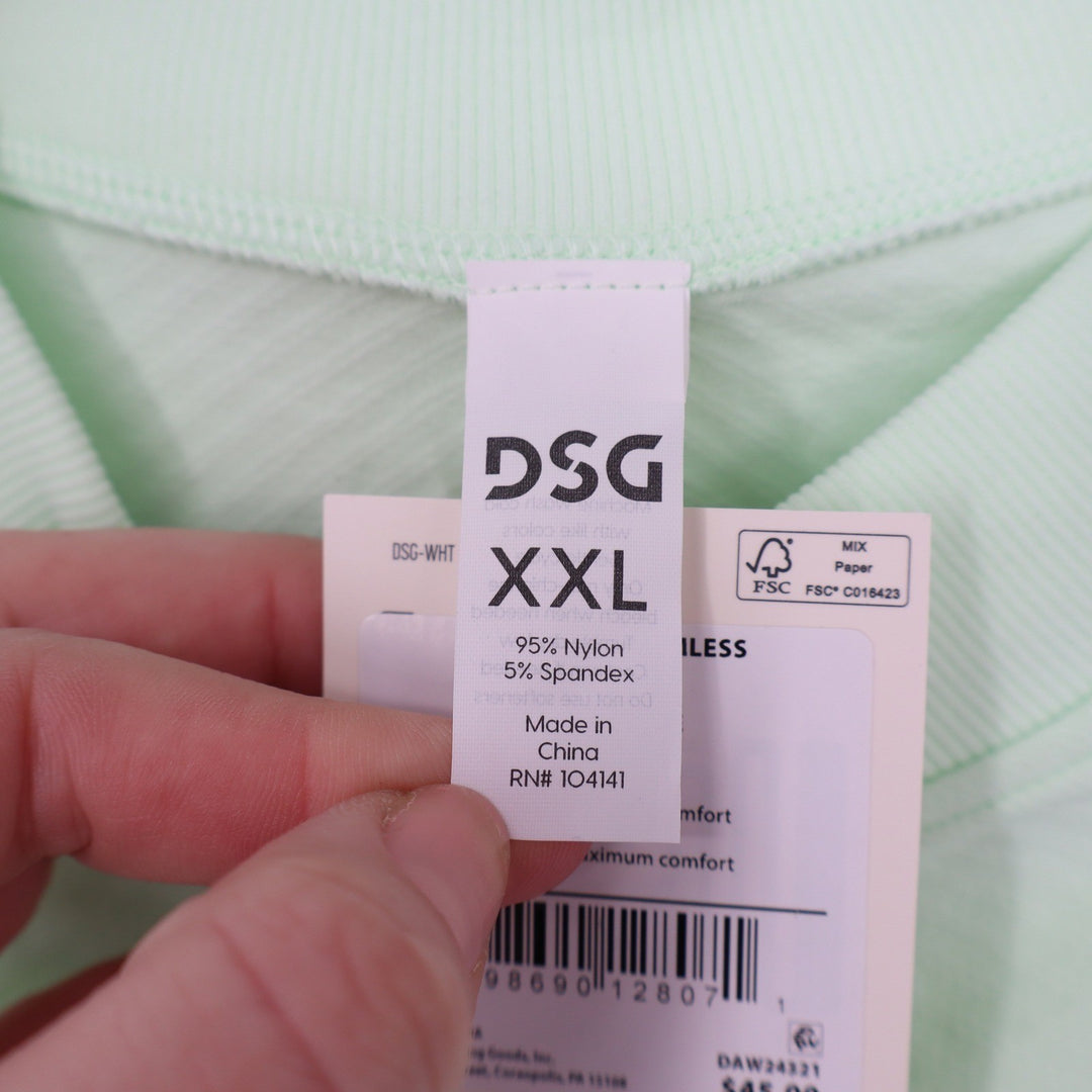 DSG Womens Momentum Seamless 1/4 Zip Pullover Seafoam Sage XXL