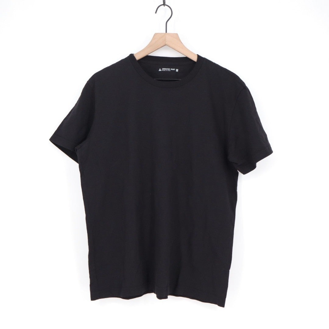 American Giant Mens Black Cotton T Shirt Crew Neck Made USA Size Medium