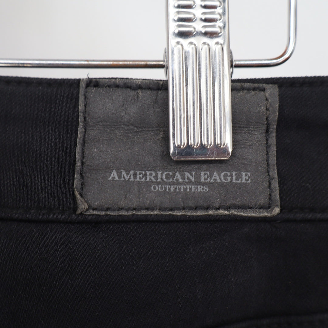 American Eagle Jeggings Womens 4 Super Stretch X4 Black Skinny Denim Excellent