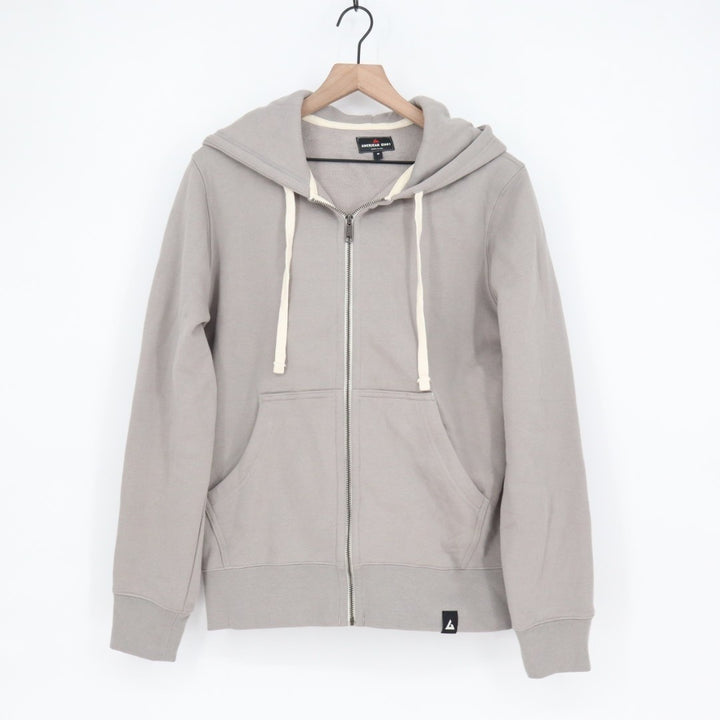 American Giant Midweight Full Zip Hoodie Mens Medium Athletic Heather Ribbed