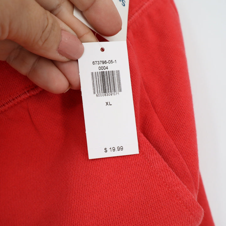 Old Navy Womens XL Red Sweat Shorts Drawstring Pockets Specially Dyed