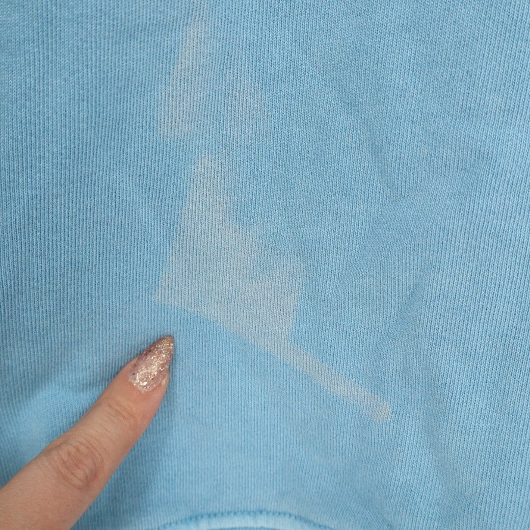 American Giant Vintage Washed Relaxed French Terry Crew Sweatshirt Womens L Blue