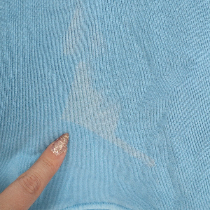 American Giant Vintage Washed Relaxed French Terry Crew Sweatshirt Womens L Blue