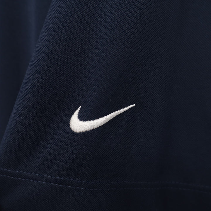 Nike Golf Dri Fit Polo Shirt Mens Navy Steel Quest Embroidered Short Sleeve