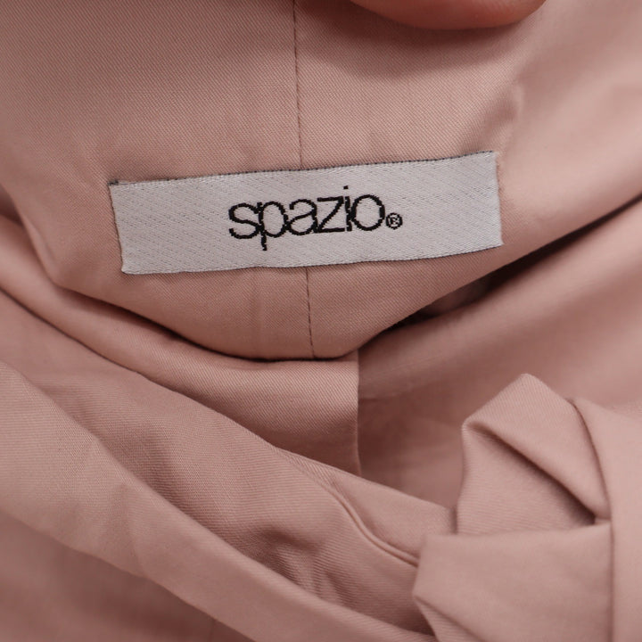 Spazio Pink Cotton Pencil Skirt High Waist Tie Belt Knee Length Size 10 US